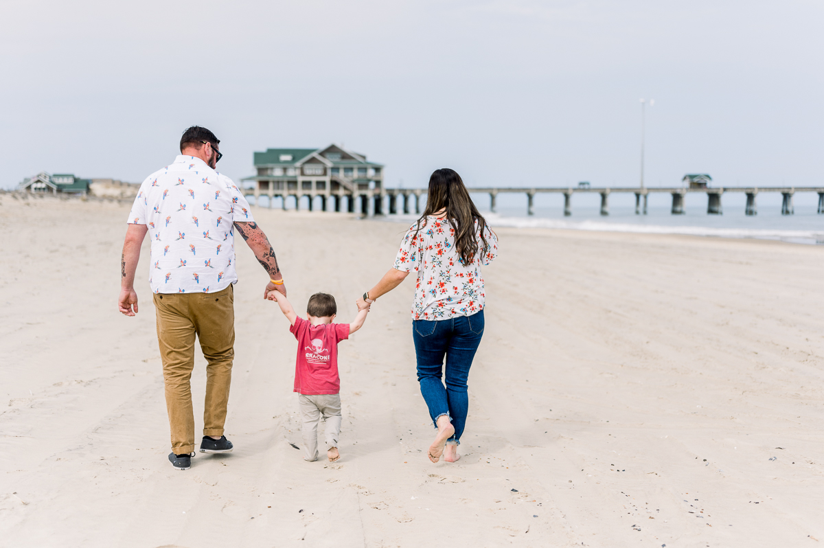 Family on the Beach on the Outer Banks